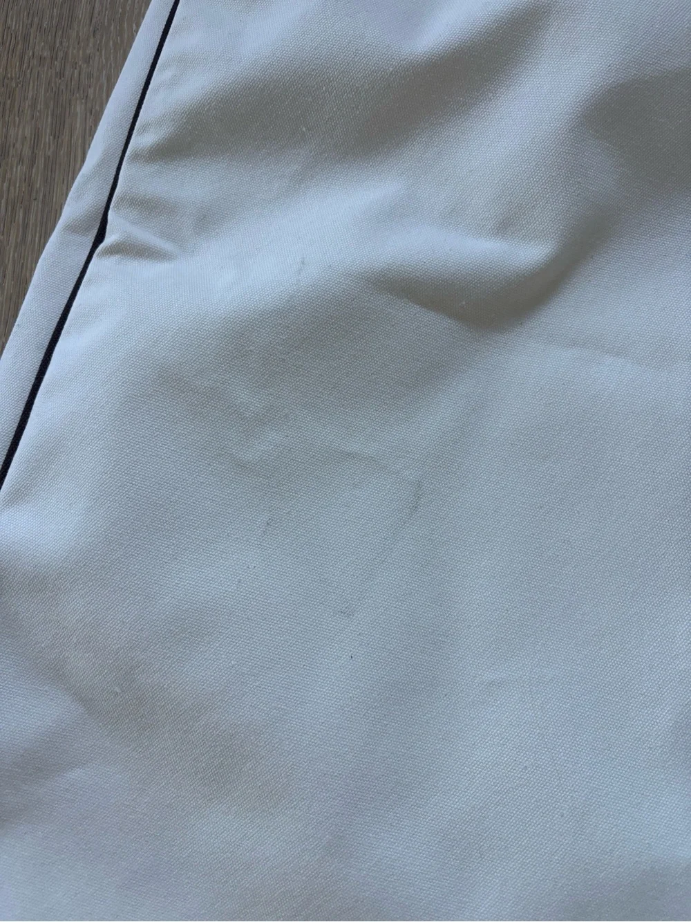 Hermes White Garment Bag with Black Trim